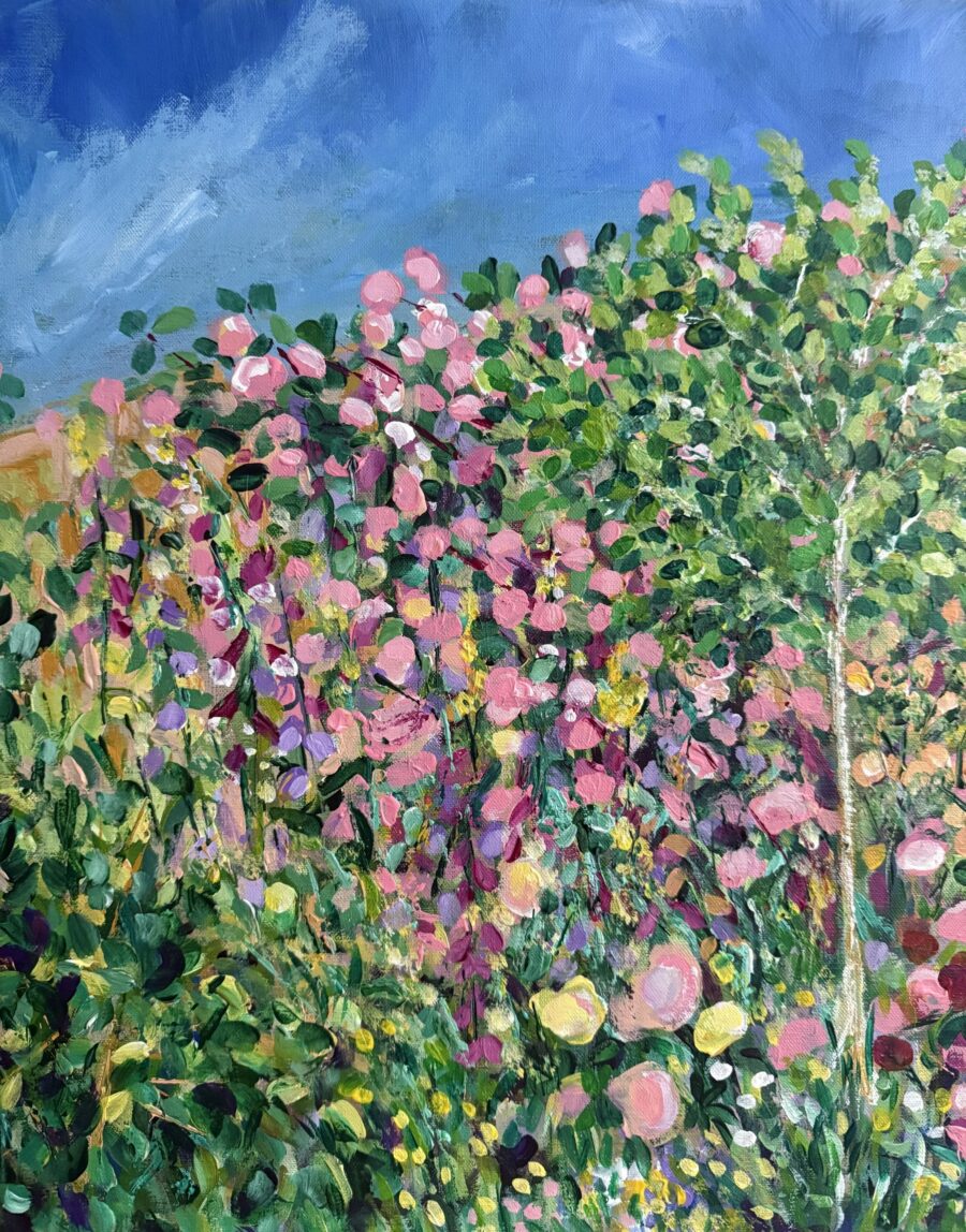 Painting Early Summer Chaos By Gemma Yates - As spring flowers fade summer flowers bloom.